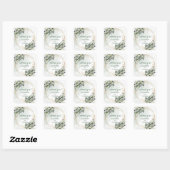 Groen en gouden trouw bedankt Boho stickers (Vel)