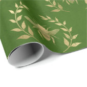 Groen en gouden weddenschap cadeaupapier (Rol Hoek)