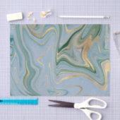 Groen en goudgaren/marmer 2 tissuepapier (Craft)