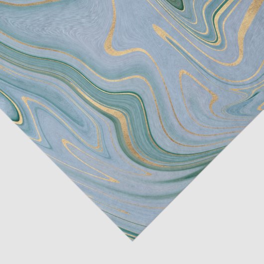 Groen en goudgaren/marmer 2 tissuepapier (Detail)