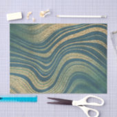 Groen en goudgaren/marmer tissuepapier (Craft)