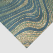 Groen en goudgaren/marmer tissuepapier (Detail)