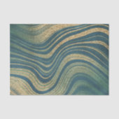 Groen en goudgaren/marmer tissuepapier (Voorkant)