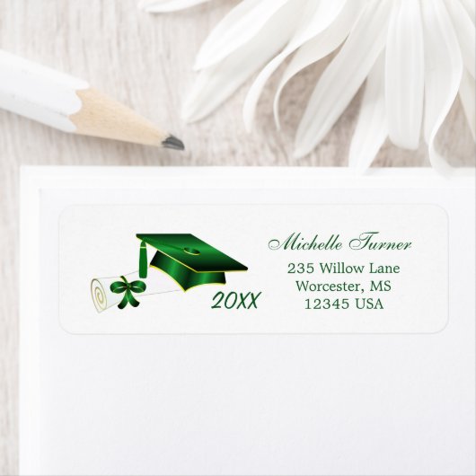 Groen en goudgeel teer, diploma Etiket (Insitu)