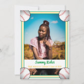 Groen en goudhonkbal Afstuderen Aankondiging (Voorkant)