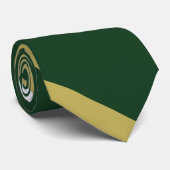 Groen en goudkleurig Stropdas (Opgerold)