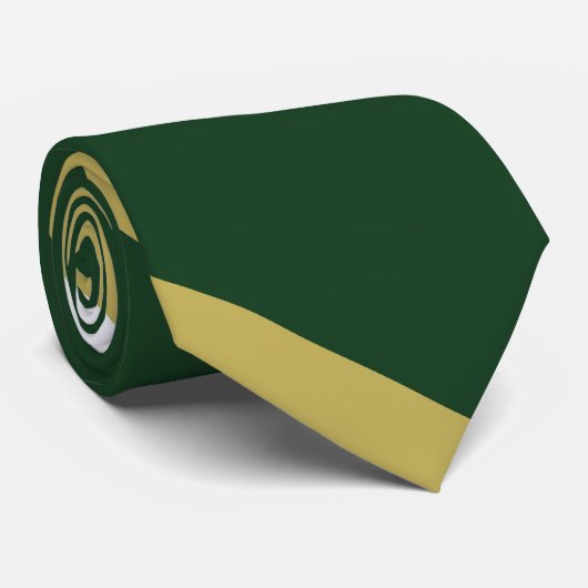 Groen en goudkleurig Stropdas (Opgerold)