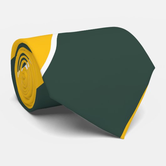 Groen en goudkleurig Stropdas (Opgerold)