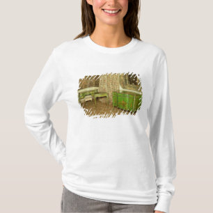 Groen en goudlakmeubelen in de staat t-shirt
