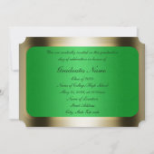 Groen en goudLijst Afstuderen Kaart (Achterkant)