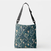 Groen en goudmeel crossbody tas (Voorkant)