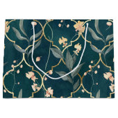 Groen en goudmeel groot cadeauzakje (Voorkant)