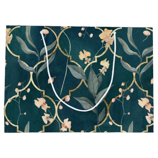 Groen en goudmeel groot cadeauzakje (Achterkant)