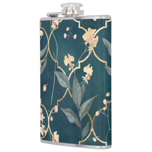 Groen en goudmeel heupfles (Links)