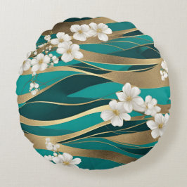 Groen en goudmeel rond kussen