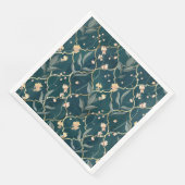 Groen en goudmeel servet (Hoek)