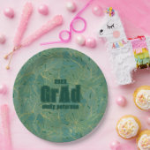 Groen en goudpalmblad afstudeerder papieren bordje (Feest)