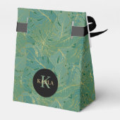 Groen en goudpalmblad bedankdoosjes (Achterkant)