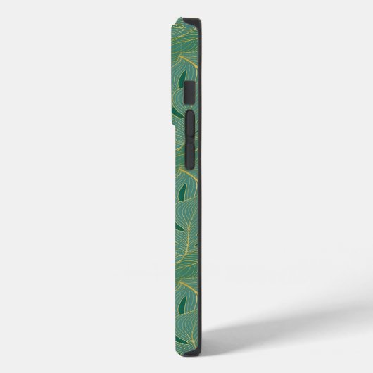 Groen en goudpalmblad Case-Mate iPhone case (Achterkant / Links)