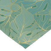 Groen en goudpalmblad korte tafelloper (Hoek)