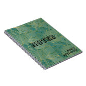 Groen en goudpalmblad notitieboek (Rechterzijde)