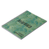 Groen en goudpalmblad notitieboek (Linkerzijde)