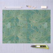 Groen en goudpalmblad tissuepapier (Craft)