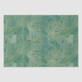 Groen en goudpalmblad tissuepapier (Voorkant)