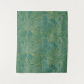 Groen en goudpalmblad wandkleed (Voorkant)