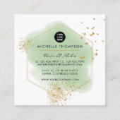 Groen en goudpenseel Visitekaartje (Voorkant)