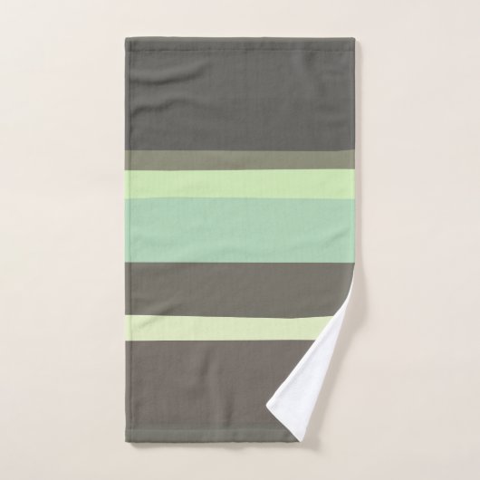 groen en grijs Abstract Strepen Bad Handdoek (Handdoek)