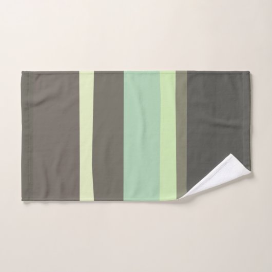 groen en grijs Abstract Strepen Bad Handdoek (Handdoek)