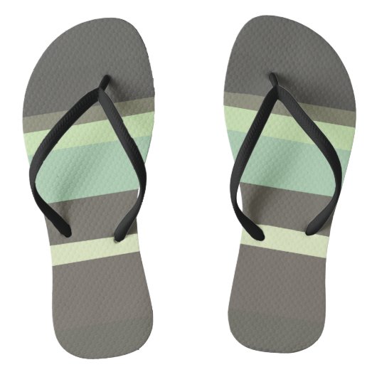 groen en grijs Abstract Strepen Teenslippers