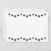 Groen en grijs afstudeerfeest uitnodigen kaart (Achterkant)