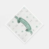 Groen en grijs Baby Koala Baby shower Servet (Hoek)