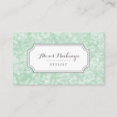 Groen en Grijs  Bloemen Visitekaartje (Voorkant)