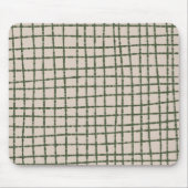 Groen en Grijs Check Patroon Modern en Minimaal Muismat (Voorkant)