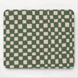 Groen en Grijs Checkerboard Patroon Stijlvol Muismat