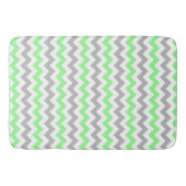 Groen en grijs Chevron Bath Mat (Voorkant)