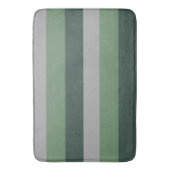 Groen en grijs Eenvoudig Striped Patroon Badmat (Voorkant Verticaal)