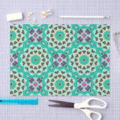 Groen en grijs hart Etnische Boho Geometric Patter Tissuepapier (Craft)