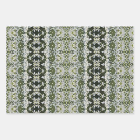 Groen en grijs inpakpapier vel (Voorkant 3)