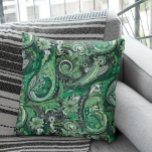 Groen en Grijs Paisley Patroon Kussen<br><div class="desc">Dit ontwerp kan worden gepersonaliseerd door de Edit optie van het Ontwerp te kiezen. Je kunt ook overdragen naar andere objecten. Neem contact met me op via colorflowcreations@gmail.com of gebruik de chatoptie bovenaan de pagina als u dit ontwerp op een ander product wilt plaatsen of hulp nodig hebt. Bekijk meer...</div>