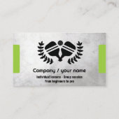 Groen en grijs pickleball visitekaartje (Achterkant)