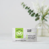 Groen en grijs pickleball visitekaartje (Staand voorkant)