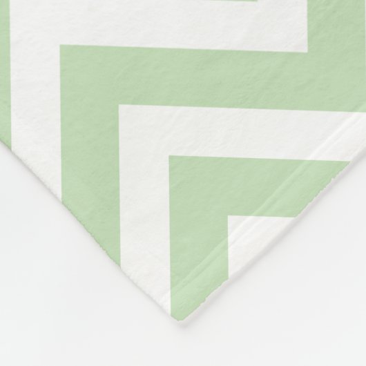 Groen en grijs Polka Dot Chevron Monogram Fleece Deken (Hoek)