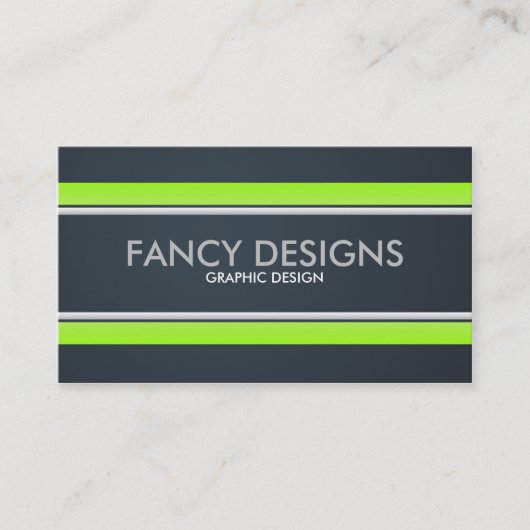 Groen en grijs visitekaartje (Voorkant)