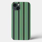 Groen en houtskool met vijf strepen Case-Mate iPhone case (Achterkant)