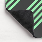 Groen en houtskool met vijf strepen muismat (Hoek)