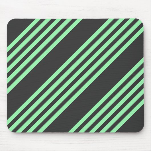 Groen en houtskool met vijf strepen muismat (Voorkant)